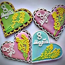 Имбирное печенье «8 Марта»