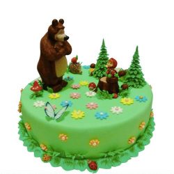 Торт «Маша и медведь в лесу»