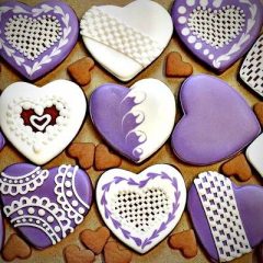 Имбирное печенье «Фиолетовое сердце»