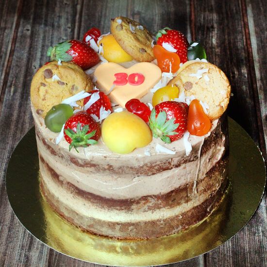Торт «Открытый с ягодами»