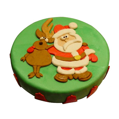 Торт «Дед Мороз и олень»