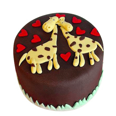 Торт «Влюбленные жирафы»